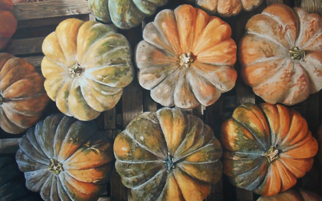 Courges sur cageot (vendu)