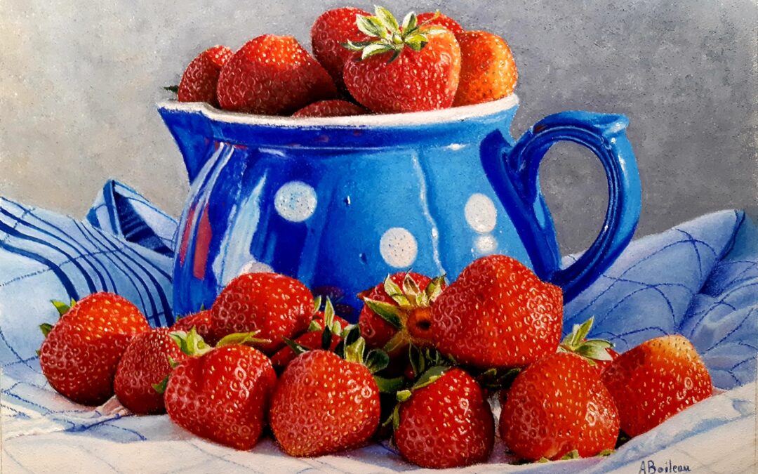 Nature-morte aux fraises (vendu)